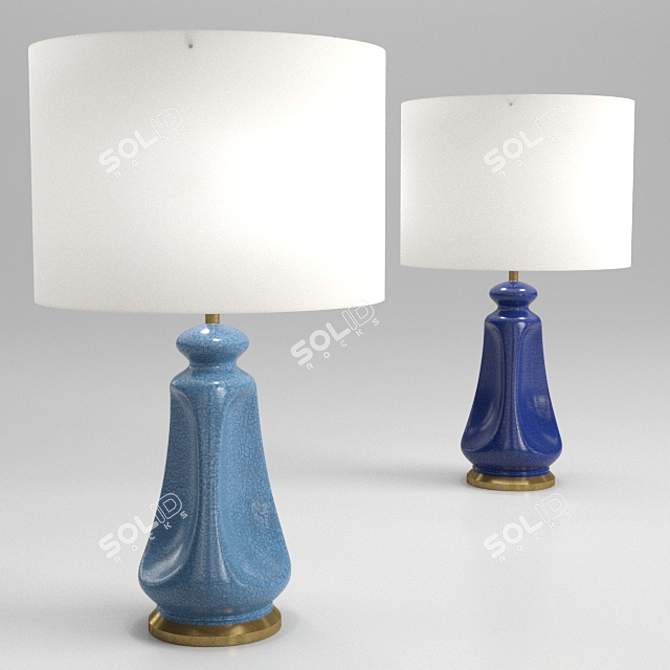 Elegant Kapila Table Lamp 3D model image 1