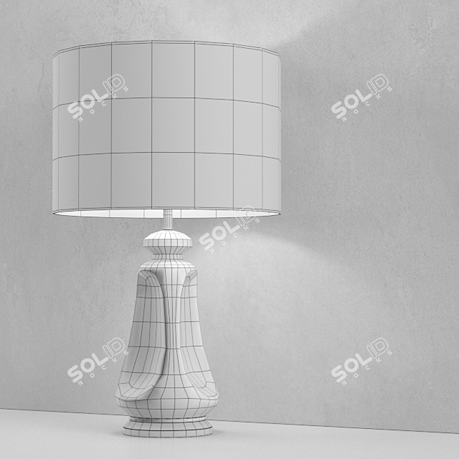 Elegant Kapila Table Lamp 3D model image 3