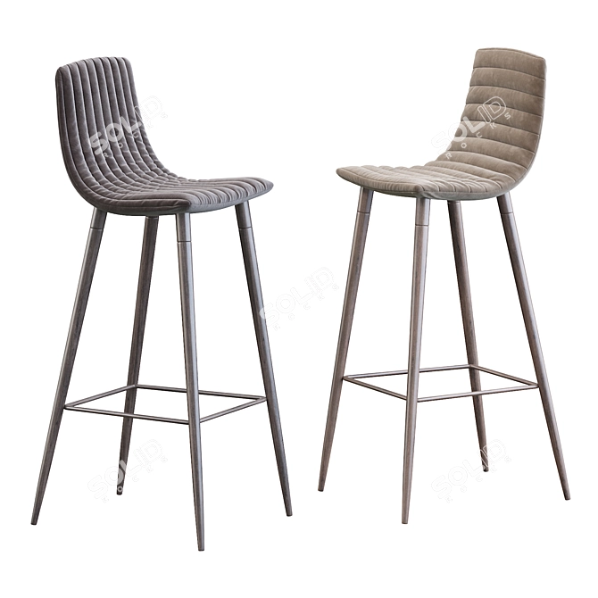 Modern Lecco Barstool 3D model image 2