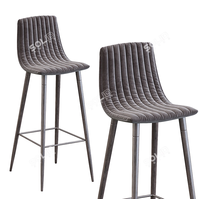 Modern Lecco Barstool 3D model image 3