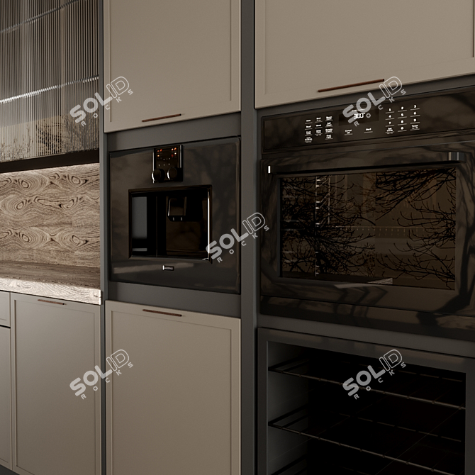 Modern Kitchen Interior Design 3D model image 4