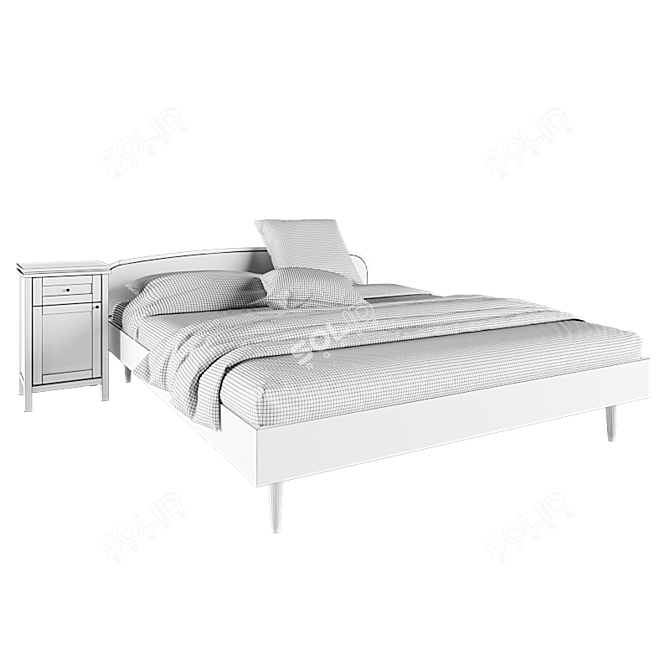 Stylish Bed LA REDOUTE Buisseau 3D model image 2