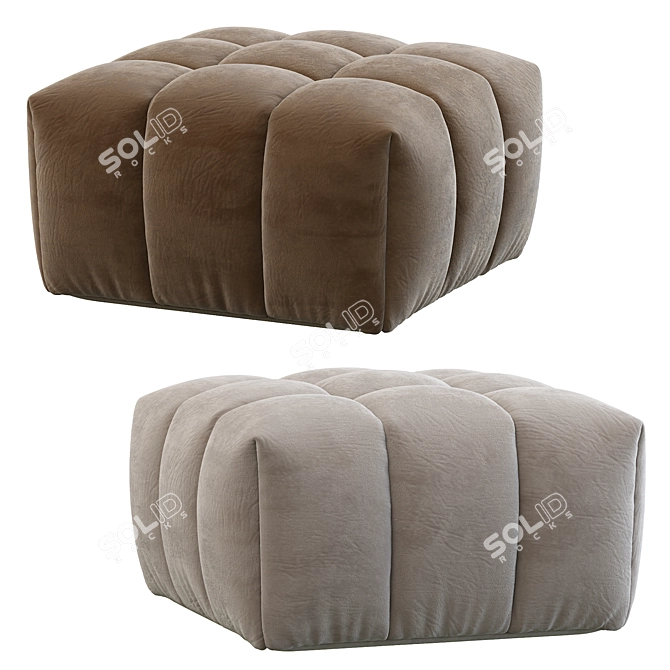 Contemporary Pouf: Stylish, Versatile, and Comfortable 3D model image 3