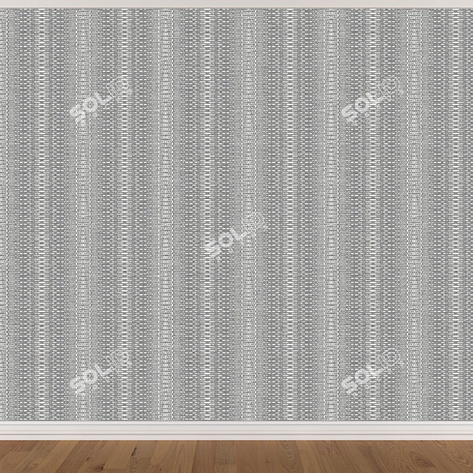 Seamless Wallpaper Set with 3 Colors 3D model image 2