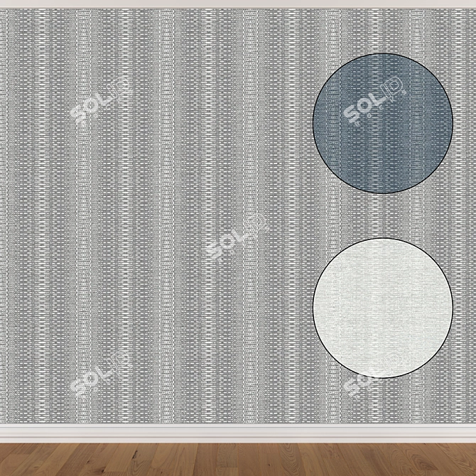 Seamless Wallpaper Set (3 Colors) 3D model image 1