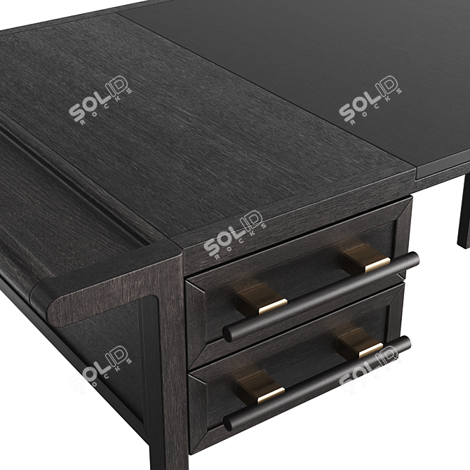 Contempo Modern Desk - Stylish Office Furniture 3D model image 2