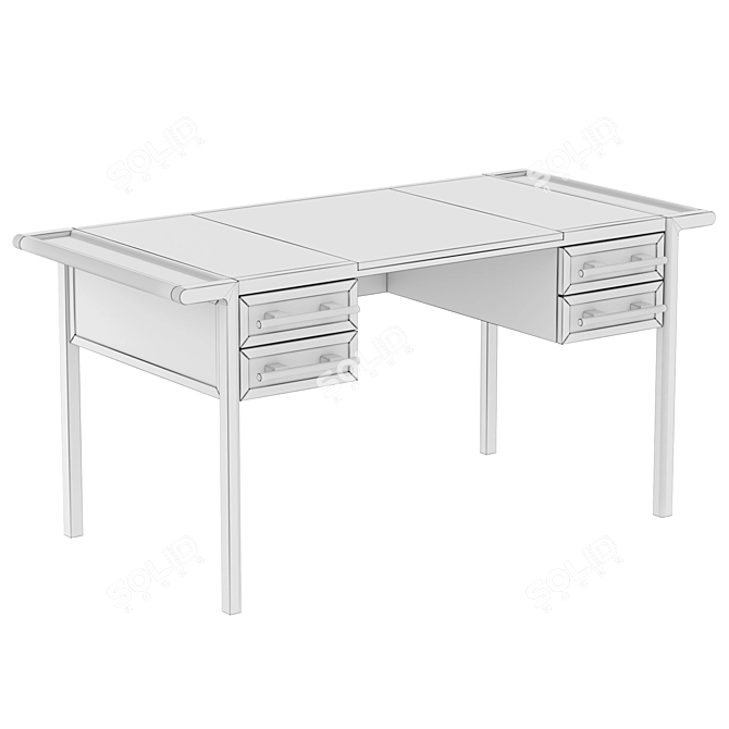 Contempo Modern Desk - Stylish Office Furniture 3D model image 3