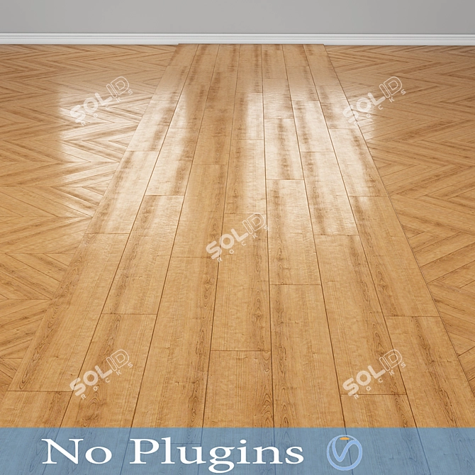 Classic Oak Wood Floor 3D model image 1