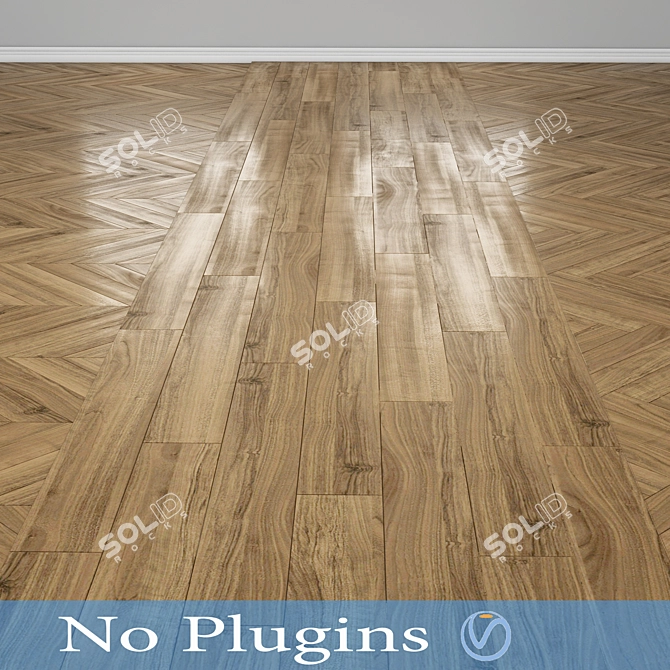 Russian Wood Floor 30: Authentic, Durable, Luxury 3D model image 1