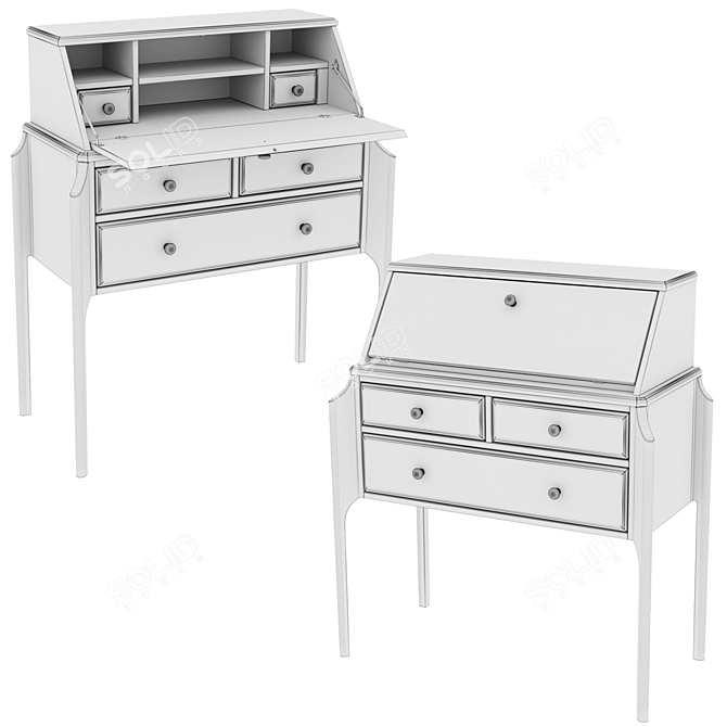 Elegant Secretaire: Le Visage 3D model image 4