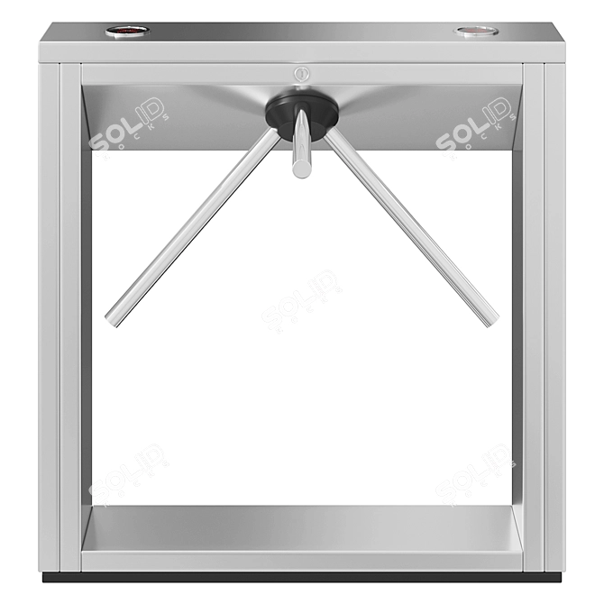 Smart Turnstile Solution for Efficient Access Control 3D model image 2