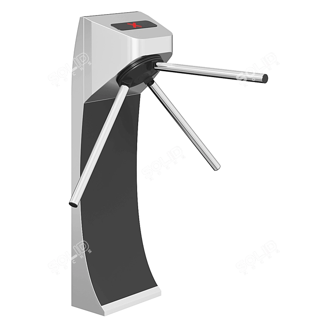 Smart Turnstile Solution for Efficient Access Control 3D model image 3