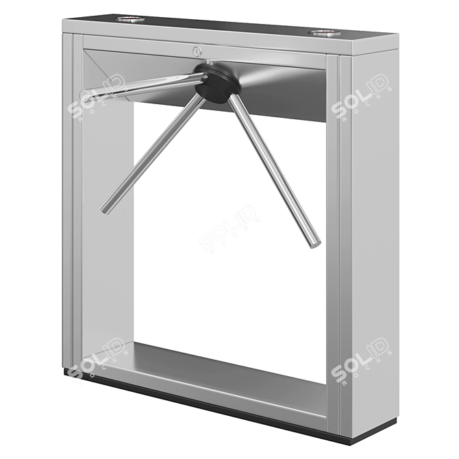 Smart Turnstile Solution for Efficient Access Control 3D model image 4