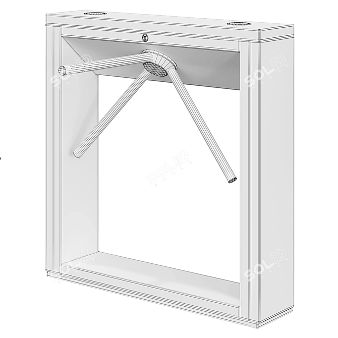 Smart Turnstile Solution for Efficient Access Control 3D model image 5