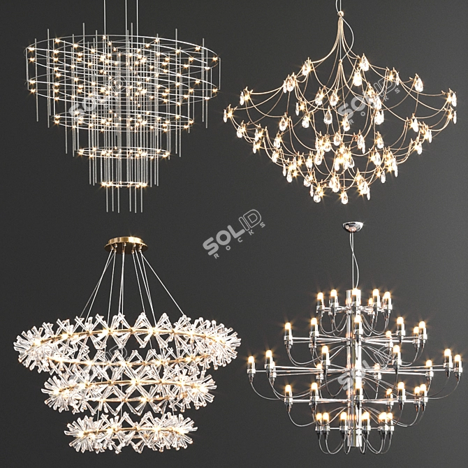 Luxury Chandelier Collection for Perfect Ambience 3D model image 1