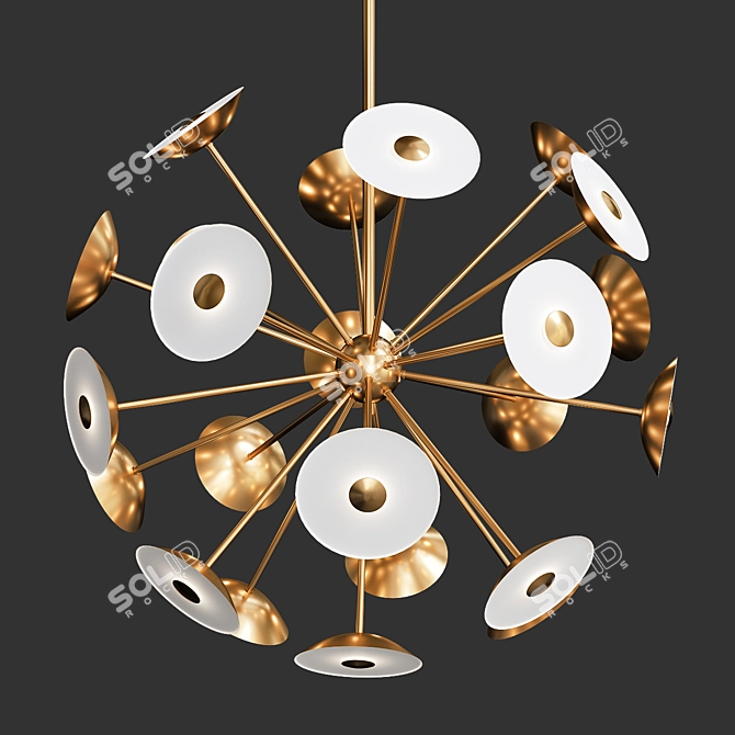 Minimalist Dot Pendant Light 3D model image 1