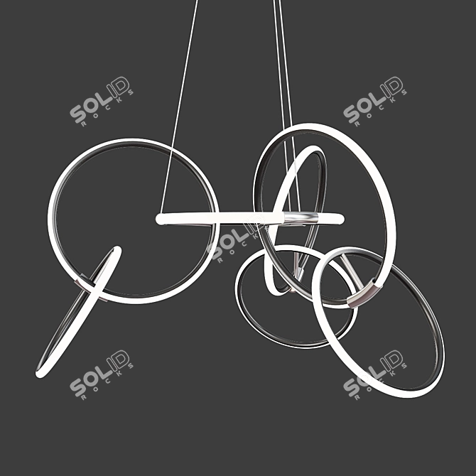 Ring of Light: Refined Ringer Chandelier 3D model image 1