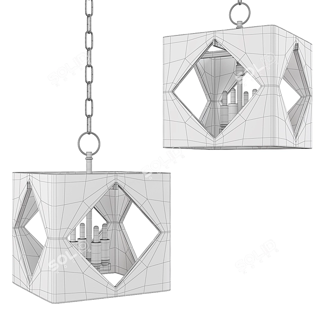 Elegant Travis Chandelier 3D model image 2