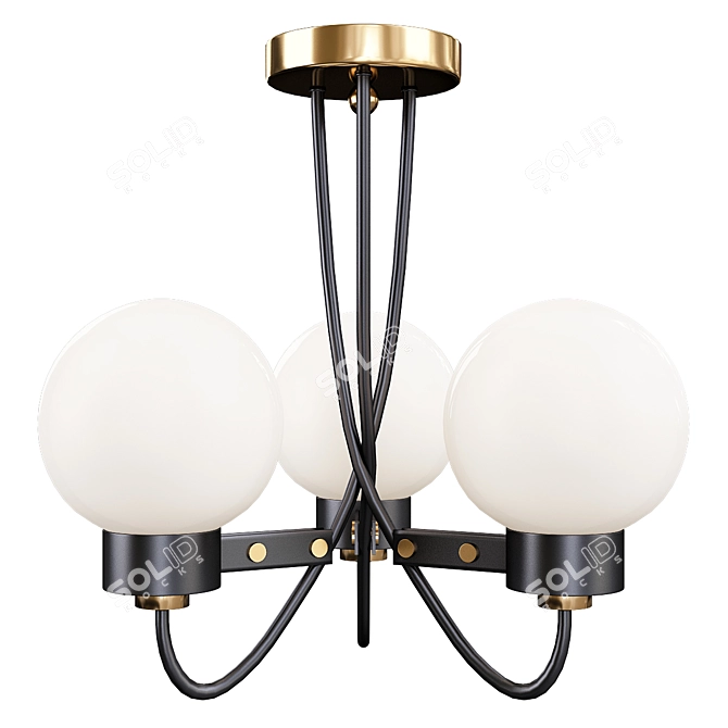 Elegant Chelton Ceiling Light 3D model image 1