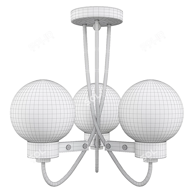 Elegant Chelton Ceiling Light 3D model image 2