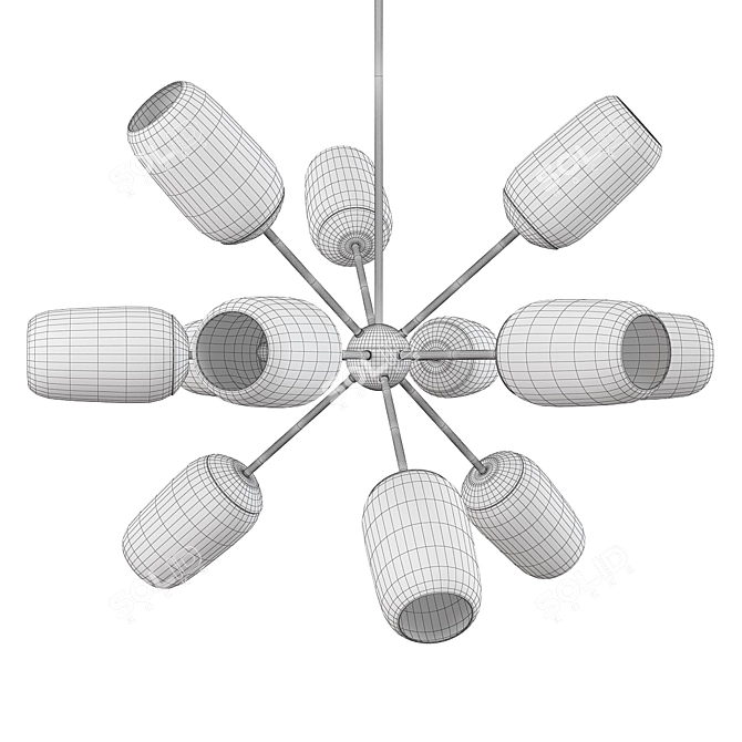 Vintage-inspired Ramirez Chandelier 3D model image 2