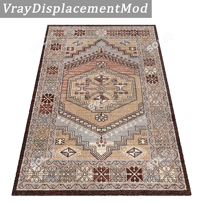 Luxury Carpet Set: High-Quality Textures (3 Pieces) 3D model image 3