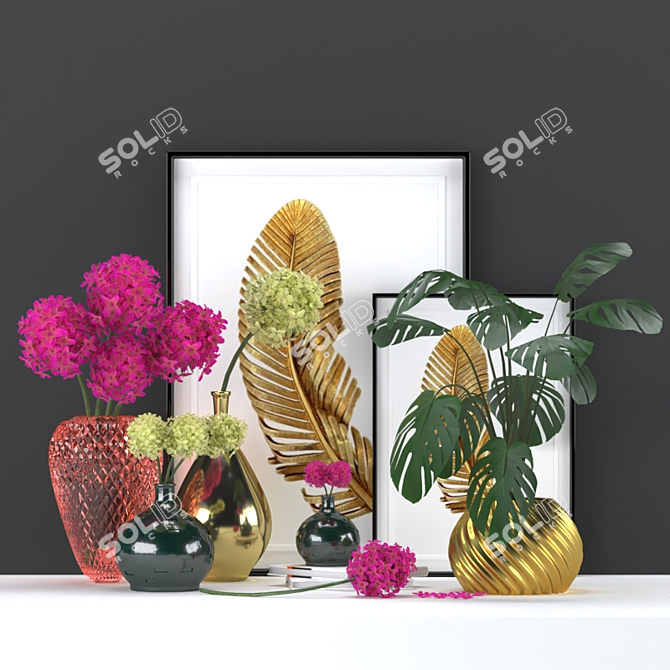 Elegant Decor: 3D Render 3D model image 1