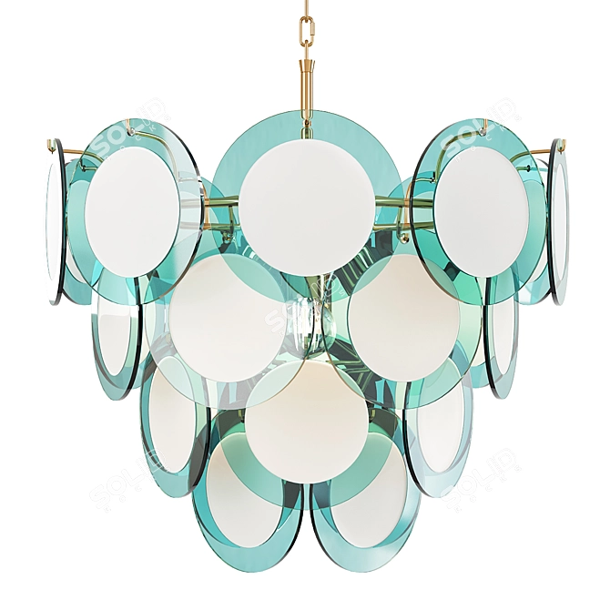 Aqua Diva Chandelier 3D model image 1