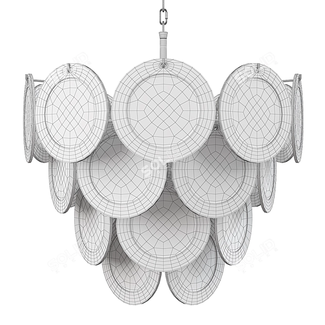 Aqua Diva Chandelier 3D model image 2