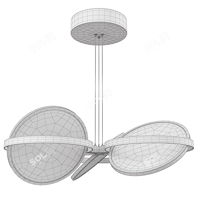 Elegant Palo Alto Chandelier - Illuminate in Style 3D model image 2