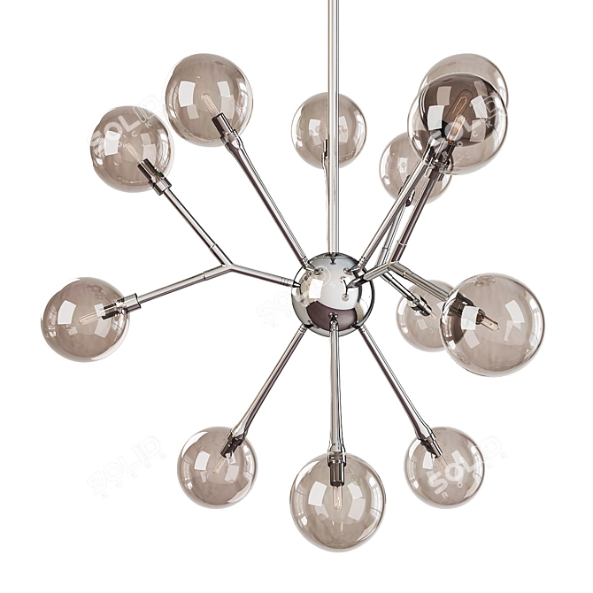 Galactic Glow Chandelier 3D model image 1