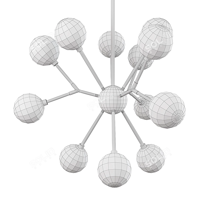 Galactic Glow Chandelier 3D model image 2