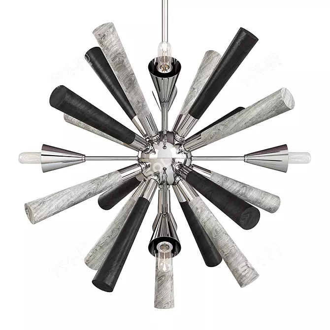 Elegant Solara Chandelier 3D model image 1