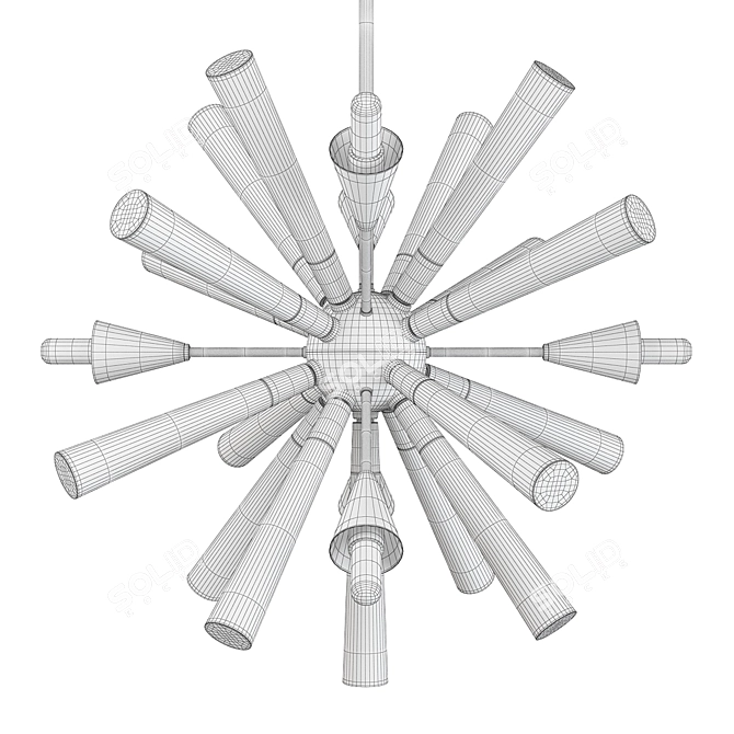 Elegant Solara Chandelier 3D model image 2