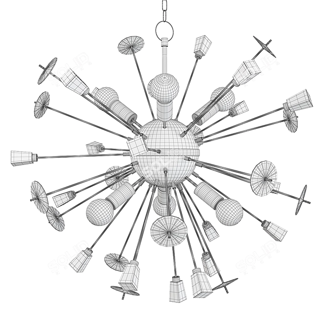 Elegant Liberty Chandelier 3D model image 2