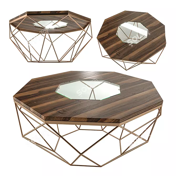 OctaTable: Stylish Octagonal Table 3D model image 1