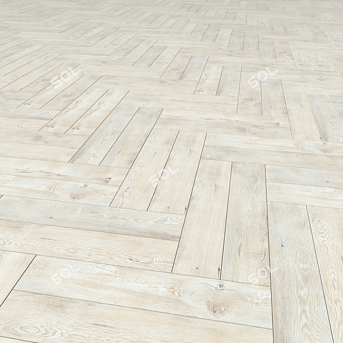 Versatile Laminate Flooring: 3 Different Herringbone Layouts 3D model image 2