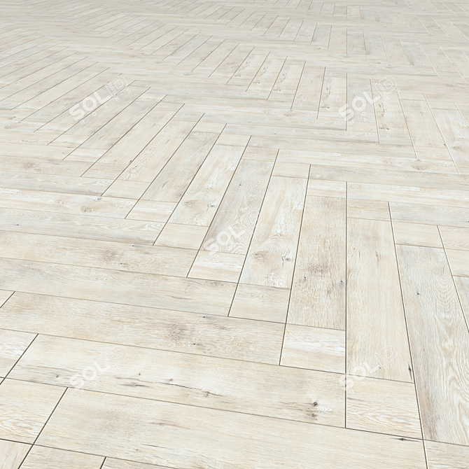 Versatile Laminate Flooring: 3 Different Herringbone Layouts 3D model image 3