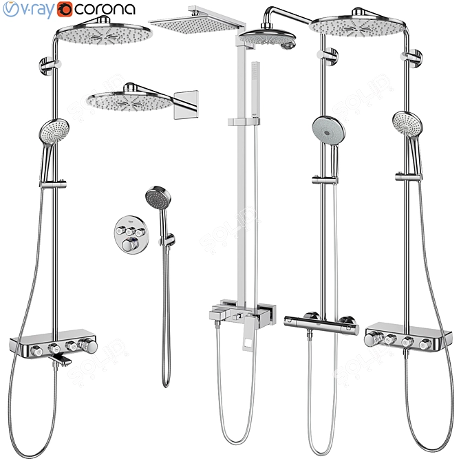 GROHE Euphoria SmartControl Shower Set 3D model image 1