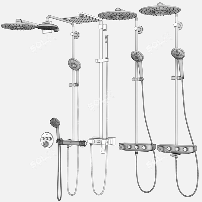 GROHE Euphoria SmartControl Shower Set 3D model image 5