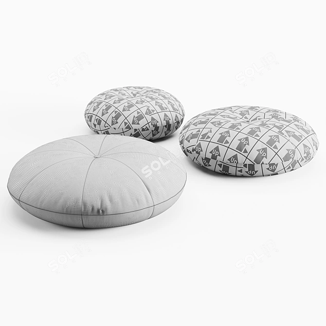 Echinoidea Ottoman: Stylish and Comfortable 3D model image 5