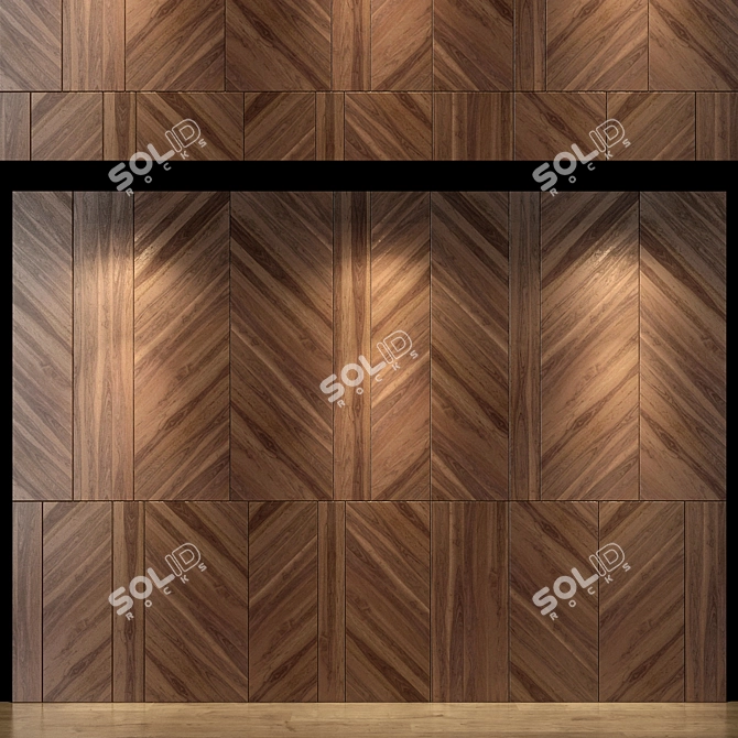 Stylish Studia 54 Wall Panel 3D model image 1