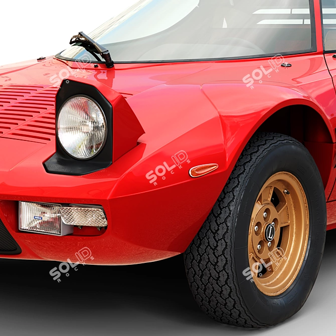 Classic Lancia Stratos HF: Iconic 1974 Design 3D model image 2