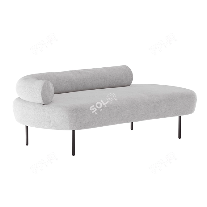 Adelaide Straight Sofa - Gray 3D model image 4