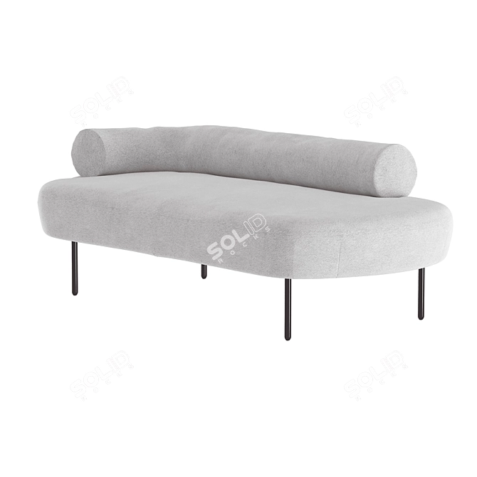 Adelaide Straight Sofa - Gray 3D model image 5