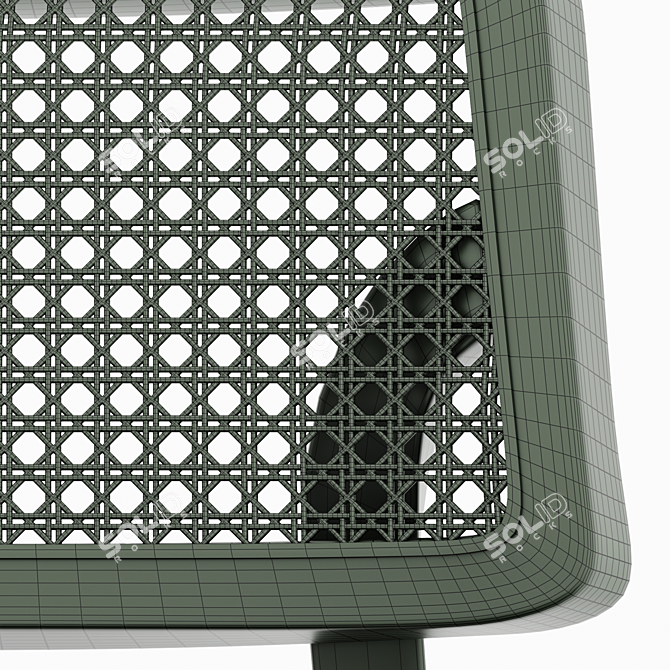 Rustic Rattan Jago Chair 3D model image 2