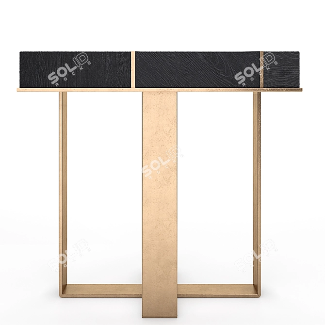 Stylish Starfall Oak Table 3D model image 2