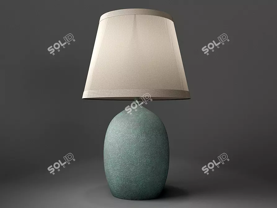 Elegant Glow: Textured Table Lamp 3D model image 1