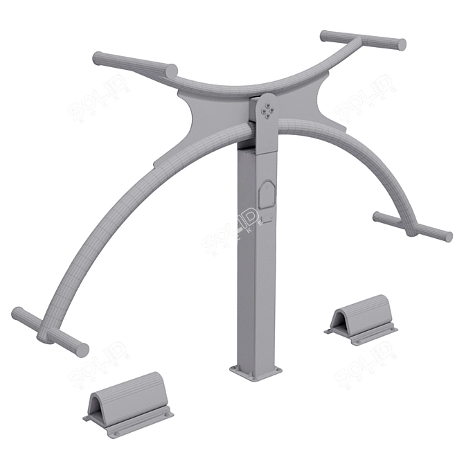 Arbero Inox Wagon: Premium Stainless Steel Playground Balancer 3D model image 4