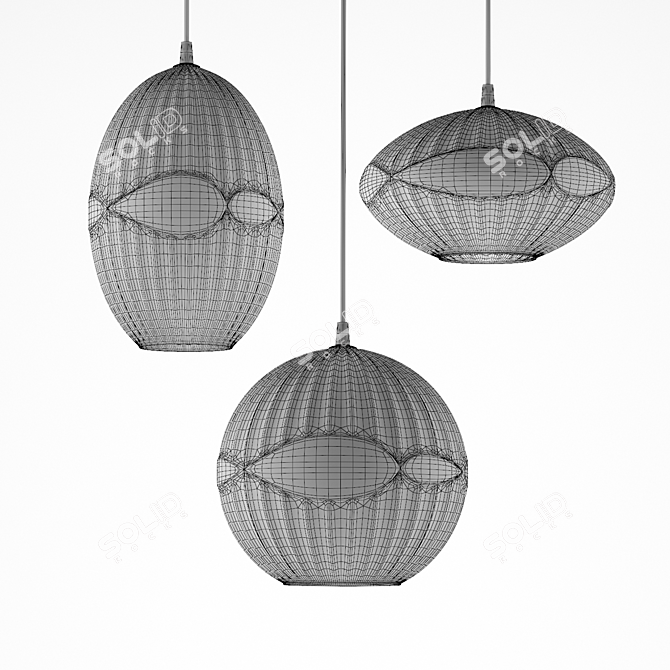 ASTEA Pendant Light Collection: ODEON LIGHT 4748/1, 4749/1, 4750/1 3D model image 2